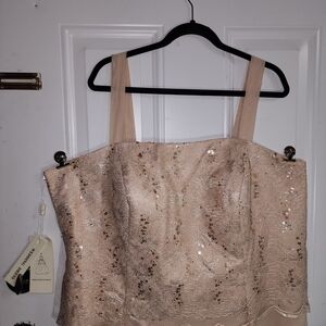 Sequin Embellished Beige Top